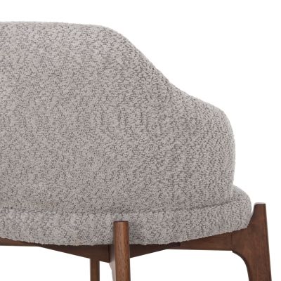 DINING SET 7PCS ABAI HM21338.02 TABLE MADE OF MDF--CHAIRS WITH BOUCLE FABRIC