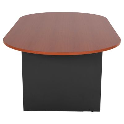 КОНФЕРЕНТНО ОВАЛНО БЮРО SIENNA -МЕЛАМИН В АНТРАЦИТ-ПЛОТ В ЦВЯТ ЧЕРЕША 240x120x75Hcm.