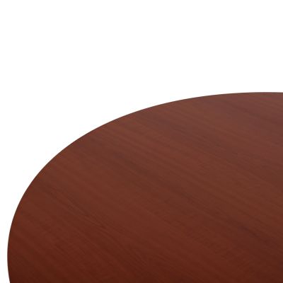 КОНФЕРЕНТНО ОВАЛНО БЮРО SIENNA -МЕЛАМИН В АНТРАЦИТ-ПЛОТ В ЦВЯТ ЧЕРЕША 240x120x75Hcm.