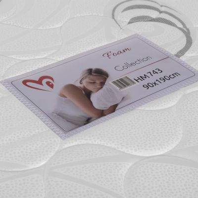FOAM MATTRESS TRICO HM743 WHITE 90x190x10(thickness)cm.--ROLL-PACKING