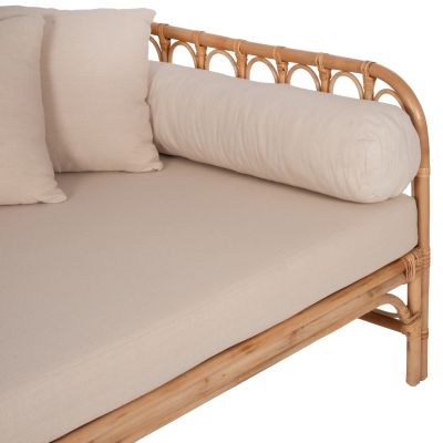 DAYBED-SOFA LIGNANO HM9660 RATTAN IN NATURAL-BEIGE CUSHIONS 200x100x75Hcm.