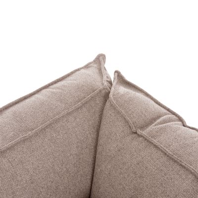 CORNER SOFA-BED WITH STORAGE SPACE SAFFIRA HM3303.03R BEIGE FABRIC 270x195x100Hcm.