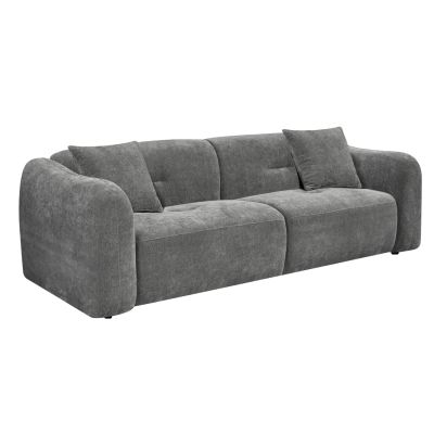 SOFA 3-SEATER JUNOA -GREY FABRIC 228x89x74Hcm.
