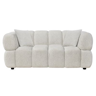 SOFA 2-SEATER NORIKA HM3332.02 ECRU FABRIC 172x91x72Hcm.