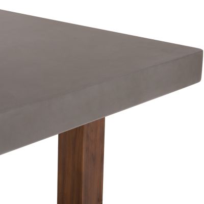 DINING TABLE ASTOR HM6572.01 GREY FIBER CEMENT TOP--ACACIA WOOD LEGS 240x100x75Hcm