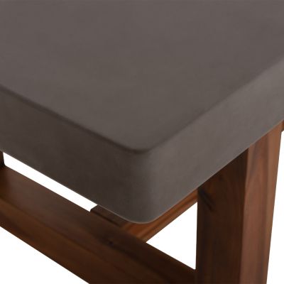 DINING TABLE ASTOR HM6572.01 GREY FIBER CEMENT TOP--ACACIA WOOD LEGS 240x100x75Hcm
