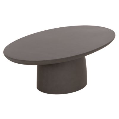 COFFEE TABLE OVAL BRECCAN HM6594.01 GREY FIBER CEMENT 130x70x42Hcm.