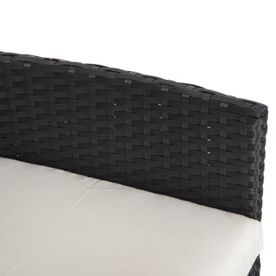 OUTDOOR LOUNGE SET 4PCS STASIA HM6089.04 SYNTHETIC RATTAN IN BLACK-CUSHIONS IN BEIGE