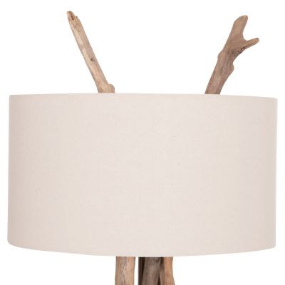 DECORATIVE FLOOR STANDING LAMP ALTAR HM4872 DRIFTWOOD--WHITE PVC CAP Φ44.5x167Hcm.