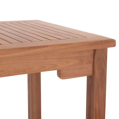 SET BAR TABLE WITH 4 BAR STOOLS NIKOL HM10916 TEAK WOOD IN NATURAL COLOR