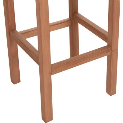 SET BAR TABLE WITH 4 BAR STOOLS NIKOL HM10916 TEAK WOOD IN NATURAL COLOR