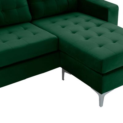 REVERSIBLE CORNER SOFA SANTINO HM3152.13 VELVET GREEN 190x75-128x82cm.