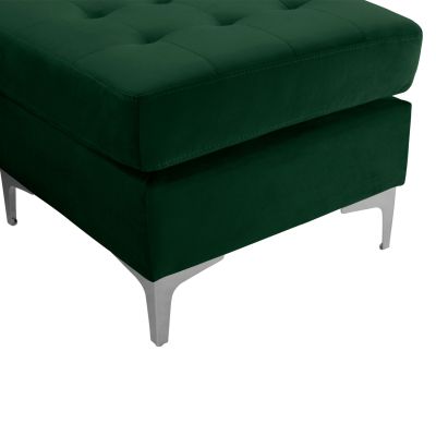 REVERSIBLE CORNER SOFA SANTINO HM3152.13 VELVET GREEN 190x75-128x82cm.