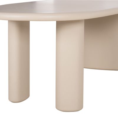DINING TABLE OVAL VOLPE HM6599.02 FIBER CEMENT IN BEIGE 240x106x75Hcm