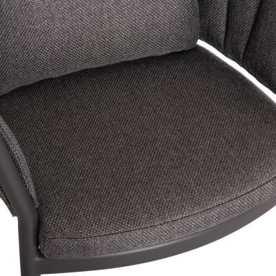OUTDOOR DINING SET 7PCS SHANKS HM10909.01 ALUMINUM & OLEFIN CUSHION COVERS---GREY