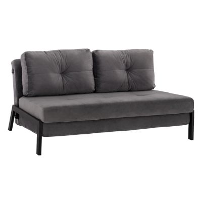 Sofa Bed Velvet Grey 2 1/2 Seater HM3079.11 151x92x66cm