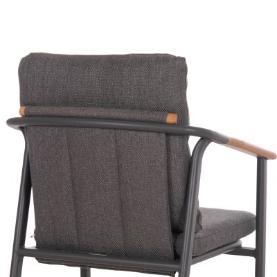 OUTDOOR DINING SET 5PCS SENTI HM11003.01 ALUMINUM & OLEFIN CUSHION COVERS---GREY