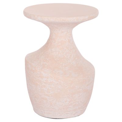 SIDE TABLE REBON HM18156.04L FIBER CEMENT IN PEACH COLOR--Φ40x56.5Hcm