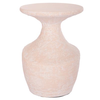 SIDE TABLE REBON HM18156.04L FIBER CEMENT IN PEACH COLOR--Φ40x56.5Hcm