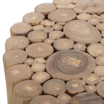 COFFEE TABLE ROUND COOTER HM9865 TEAK BRANCHES- NATURAL Φ39x40.5Hcm.