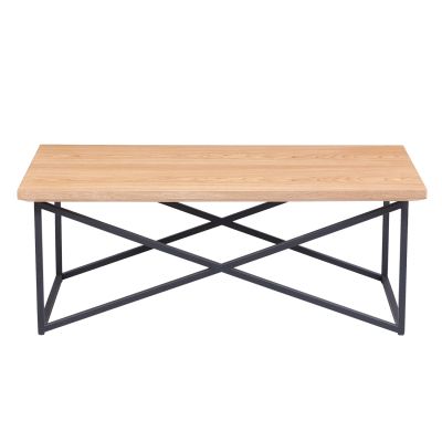 COFFEE TABLE HM9469.01 WITH WOOD VENEER IN NATURAL&RUSTIC STYLE COLOR 120x60x45,5Hcm.