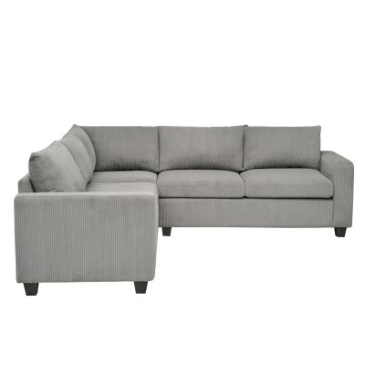 CORNER SOFA CALDER HM3286.01 GREY FABRIC 254x254x90(seat)x91Hcm.