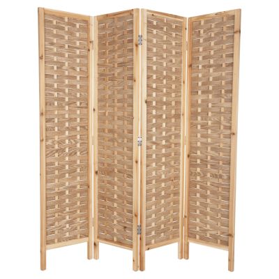 DIVIDER WITH 4 LEAFS SENTINEL HM4227 BAMBOO IN NATURAL COLOR 162x2,5x180Hcm.