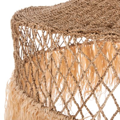 CEILING PENDANT LUMINAIRE SET HM11918 ROPE AND PALM LEAF FIBERS & GRASS Φ123Χ223Hcm.