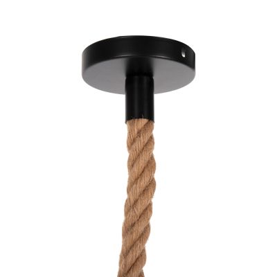 CEILING PENDANT LUMINAIRE SET HM11918 ROPE AND PALM LEAF FIBERS & GRASS Φ123Χ223Hcm.