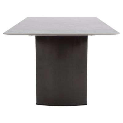 DINING TABLE HEFF HM9766.01 CERAMIC 12mmTOP IN BLACK MARBLE-MDF FRAME-FBLACK METAL LEGS 200x100x76Hcm.