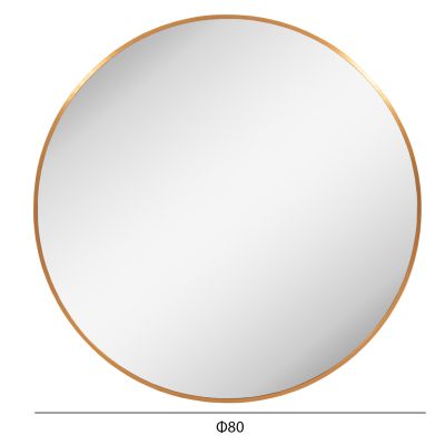 WALL MIRROR SERIES ARCHER HM4498.30 ROUND ALUMINUM FRAME IN GOLDEN Φ80cm.
