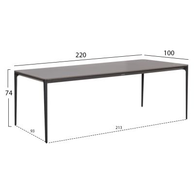 OUTDOOR DINING SET 9PCS VICTUS HM10864.01 GREY ALUMINUM-SINTERED STONE-OLEFIN--WICKER