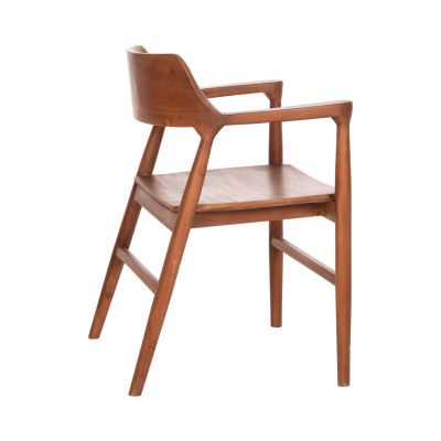 DINING ARMCHAIR NIONI HM9476.01 TEAK WOOD IN WALNUT COLOR 57x53x77Hcm.