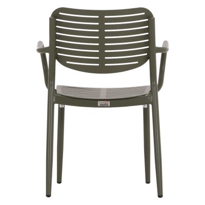 DINING CHAIR HILLIARD HM6644.07 ALUMINUM IN OLIVE GREEN COLOR 58x52x78Hcm.