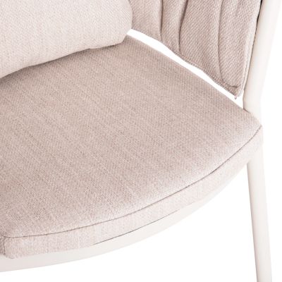 OUTDOOR DINING SET 7PCS SHANKS HM10909.02 ALUMINUM IN CREAM WHITE-BEIGE OLEFIN CUSHION COVERS