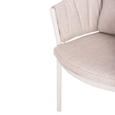 OUTDOOR DINING SET 7PCS SHANKS HM10909.02 ALUMINUM IN CREAM WHITE-BEIGE OLEFIN CUSHION COVERS
