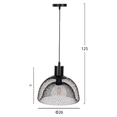 ПАНЕЛ HM4101 ЧЕРНА МЕТАЛНА МРЕЖА КАПА Φ26x125Hcm.