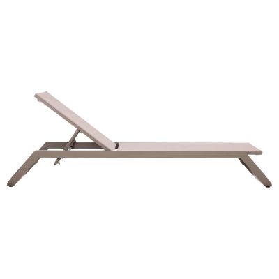 SUNLOUNGER MARIMAR HM6562.03 ALUMINUM FRAME IN TAUPE & TEXTILENE IN BEIGE 220x67.5x31.5Hcm