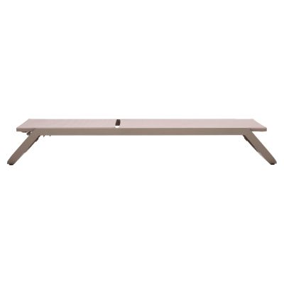 SUNLOUNGER MARIMAR HM6562.03 ALUMINUM FRAME IN TAUPE & TEXTILENE IN BEIGE 220x67.5x31.5Hcm