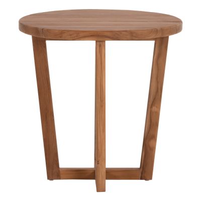 SIDE TABLE ROUND KOLIN HM6650 TEAK WOOD IN NATURAL COLOR Φ65x65Hcm.