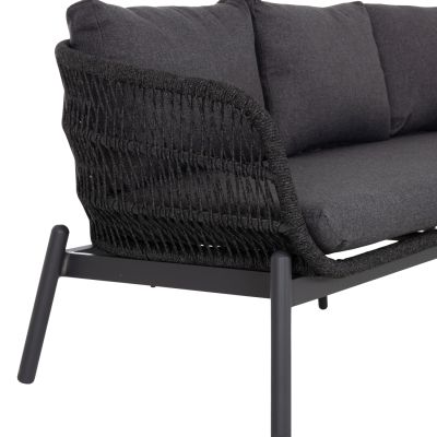 OUTDOOR LOUNGE SET 5PCS MEMFIS HM6470.01 ALUMINUM-ROPE-CERAMIC TOP---GREY