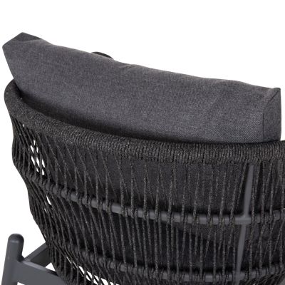 OUTDOOR LOUNGE SET 5PCS MEMFIS HM6470.01 ALUMINUM-ROPE-CERAMIC TOP---GREY