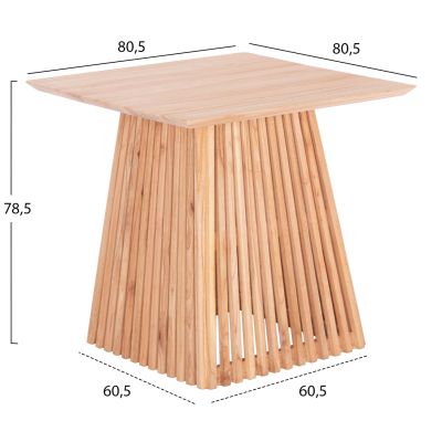 FRANTZ Square Dining Table 80.5 × 80.5 × 78.5 cm – Solid Mindi Wood