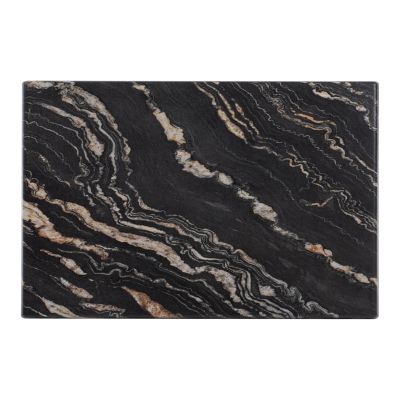 TABLETOP RECTANGULAR HM5630.15 WERZALIT 120X80cm. BLACK GOLD MARBLE 5787