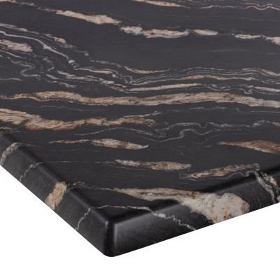 TABLETOP RECTANGULAR HM5630.15 WERZALIT 120X80cm. BLACK GOLD MARBLE 5787