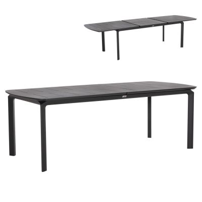 DINING TABLE EXTENDABLE SYMPO HM6415.01 GREY ALUMINUM 220-300x100x75Hcm.