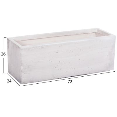 Сет от 3 правоъгълни градински кашпи, серия Gardener- сив цвят, 81x30x30 см.