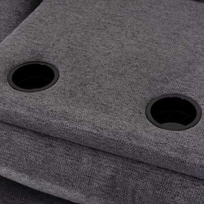 RIGHT CORNER SOFA SYNTHIA HM3308.03R RECLINE & STORAGE SPACE--GREY FABRIC 245x170x98Hcm.