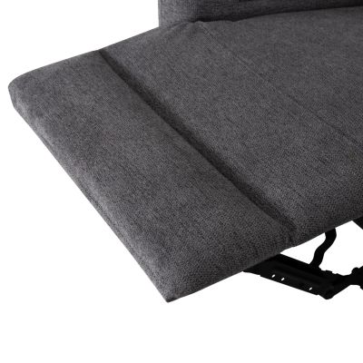 RIGHT CORNER SOFA SYNTHIA HM3308.03R RECLINE & STORAGE SPACE--GREY FABRIC 245x170x98Hcm.