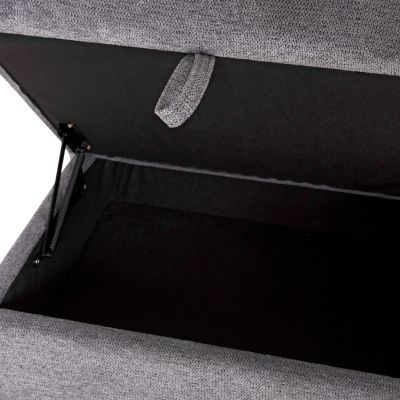 RIGHT CORNER SOFA SYNTHIA HM3308.03R RECLINE & STORAGE SPACE--GREY FABRIC 245x170x98Hcm.